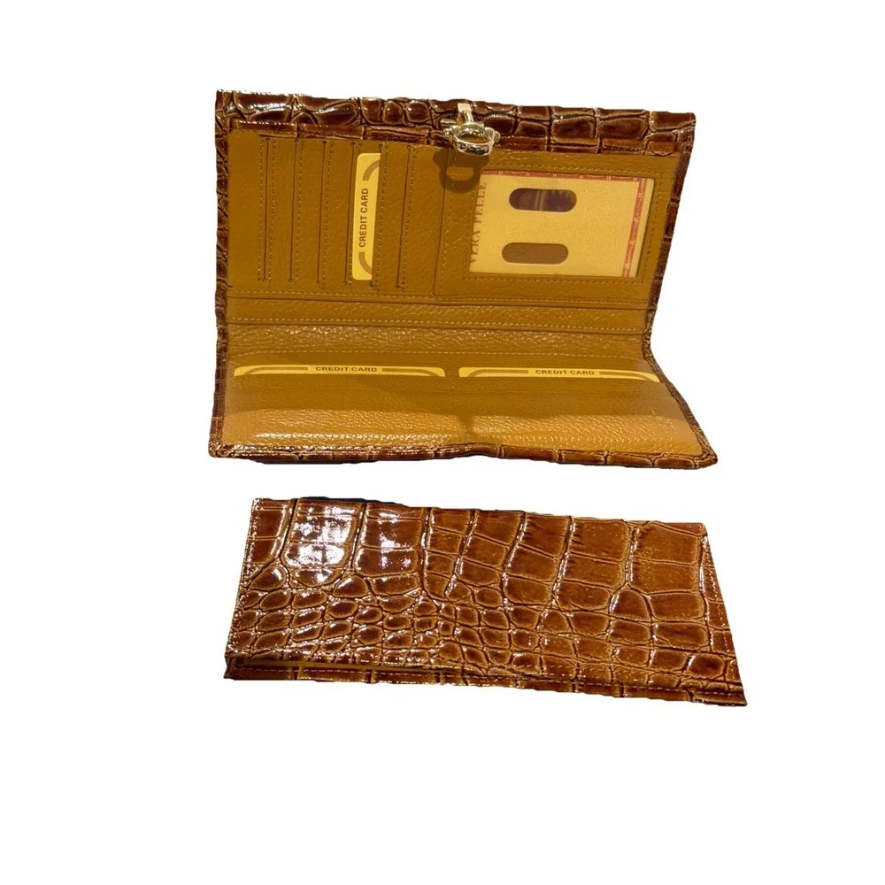 Vera Pelle Leather Womens Crocodile Embossed‎ 10